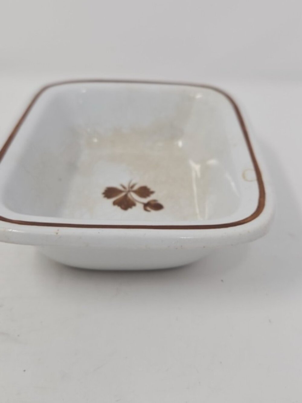 Antique 1800s Tea Leaf Ironstone Soap Dish Anthony Shaw England Copper Luster - Picture 3 of 5